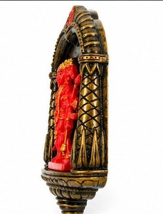 Handmade <b>Resin</b> Religious Wall Sculpture Framed Traditional Design Red <b>Figure</b> Decor Living Room Art Diwali - Product Image 3