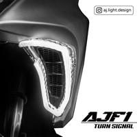 Sistema de Iluminación Delantera LED AJ LIGHT DESIGN con Luz de Señal de Giro de Doble Flujo (Modelo AJF1-TUL) para Force