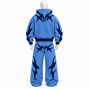 Chándal con logotipo bordado personalizado, chándal holgado estilo hip hop, chándal OEM para hombre, chándal personalizado de alta calidad, precio económico OEM - Product Image 5