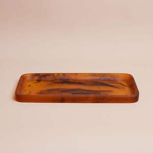 Premium Resin <b>Tray</b> with Heavy Duty Feel for Snack Serving Tea Coffee Plate <b>Candle</b> Stand Art Craft Setup and Jewelry Display Use - Product Image 6