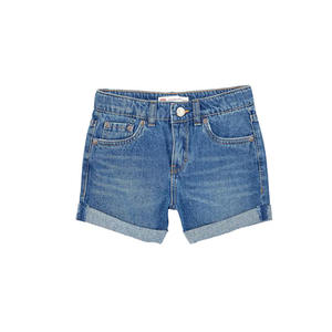 กางเกงขาสั้นผ้ายีนส์ของผู้หญิงที่สวมใส่สบายทันสมัยซักได้คลาสสิกวัสดุอ่อนนุ่มน้ำหนักเบามีความทนทานชุดที่สมบูรณ์แบบสำหรับสาวๆ - Product Image 1