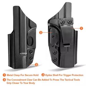 सामरिक <span class=keywords><strong>iwb</strong></span> <span class=keywords><strong>kydex</strong></span> होल्स्टर क्लाइड मेटल क्लिप G19/19x44/45 23/32 दाएं बाएं हाथ शिकारी सुरक्षा सामान सामान - Product Image 3