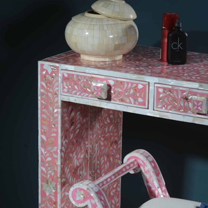 Table console décorative en nacre pour chambre et salon, meuble de décoration - Product Image 2
