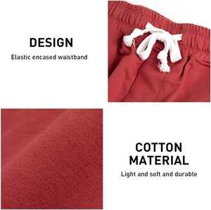 กางเกงขาสั้นออกกำลังกายผู้ชายคุณภาพสูง ผ้าคอร์ดูรอยโพลีเอสเตอร์ 100% สีพื้น ระบายอากาศได้ดี เป็นมิตรกับสิ่งแวดล้อม  ย้อมสีเรียบ  โลโก้สั่งทำได้ เอวกลาง ทรงลำลอง - Product Image 6