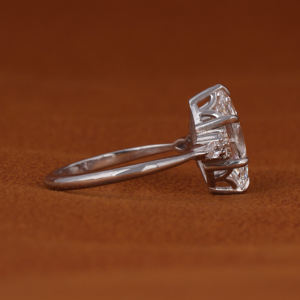 Anillo de Oro Sólido de 14K con Corte Marquesa de 2CT, Diamante Cultivado en Laboratorio de Color D, Anillos de Compromiso Finos para Boda, Excelente Calidad - Product Image 4