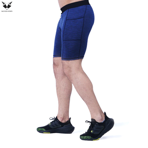 Shorts de Compresión Deportivos para Hombre, Color Azul y Negro, Buen Proveedor, Servicio OEM de la Más Alta Calidad con Diseño Propio - Product Image 6