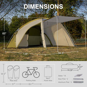 Heavy Duty Wind Resistant Outdoor Camping <b>Tent</b> Ideal For Extreme Weather And Long Stays Outdoors Are Available From USA - Product Image 4
