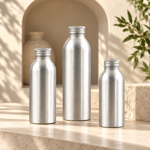 Botellas de Aluminio Vacías para Bebidas con Tapas de Rosca, Plateadas o Impresas Personalizadas para Bebidas de Marca Privada - Product Image 4