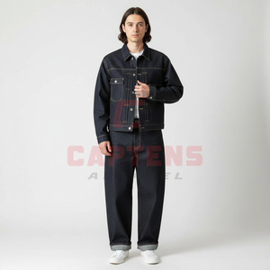 <b>Men</b>’s Vintage Denim Set 2026 <b>Jacket</b> and Baggy Jeans Plus Size Lightweight Turn Down Collar Streetwear <b>Men</b>’s Streetwear Denim Set - Product Image 5