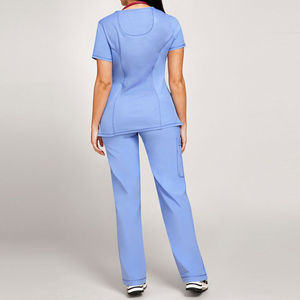Women's Comfortable Breathable 100% Organic Cotton Canvas Fabric Nursing <b>Scrubs</b> Uniform <b>Set</b> Wholesale <b>Scrub</b> <b>Sets</b> - Product Image 2