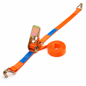 Wear Resistant 800kg 1 Inch Ratchet Tie Down Belt Polyester with Hooks for Truck <b>Cargo</b> Lashing Private Label OEM Service - Product Image 6