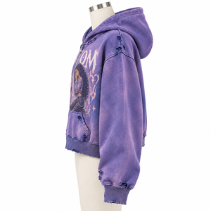 Sudadera con Capucha Oversize de Algodón 100% de Alta Calidad, Gruesa, Transpirable, Bordada, Estilo Urbano, Lavado Ácido, Efecto Desgastado por el Sol - Product Image 5