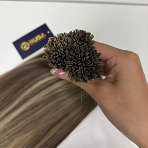 ต่อผมปลายแบนสีเปียโน เนื้อผมตรง เหมาะสำหรับตลาดยุโรป ปรับแต่งขนาดได้ 8 กรัม/ปลาย - Product Image 1