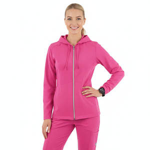 Blouse médicale respirante pour femme, veste zippée intégrale, uniforme d'infirmière, manteau de travail pour dentiste, hôpital, médecin, blouses de travail - Product Image 4