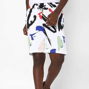 Pantalones Cortos Casuales Blancos para Hombre, Cintura Elástica, Ligeros, 100% Algodón, Impermeables, Transpirables, para Playa y Verano - Product Image 1