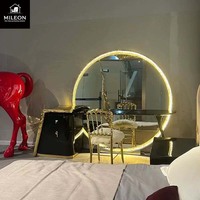 Table de toilette sur mesure de haute qualité avec miroir et chaise, design moderne et simple, couleur personnalisée