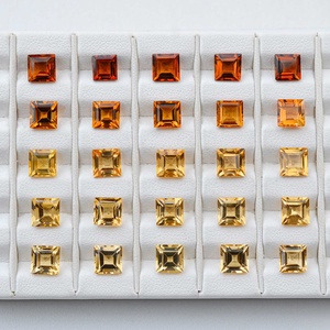 6mm naturel Citrine à facettes carré coupe pierre précieuse en vrac novembre pierre de naissance Bracelet en gros pierre de réglage usine vente directe - Product Image 3