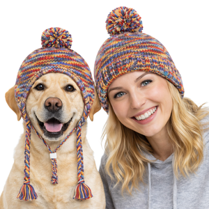 Bonnet Pompon en Tricot Doux Violet Lavande pour Femme – Chaud, Extensible et Confortable pour l'Hiver et le Quotidien - Product Image 3