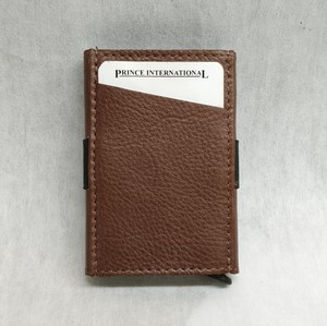 Hunter Leather Metal Aluminum Push Button Popup Credit <b>Card</b> <b>Holder</b> <b>Wallets</b> Cash Bills RFID Personal Name Engraving Laser Design - Product Image 3