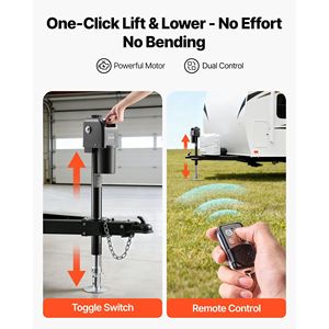 Sollevatore Elettrico per Rimorchio da 7500 Libbre con Luce LED e Copertura Protettiva Impermeabile per Accessori Esterni di Camper e Roulotte - Product Image 3