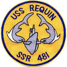 Parche Bordado USS Requin SSR 481, Redondo, Termoadhesivo, de Fieltro No Tejido, para Regalo - Product Image 1