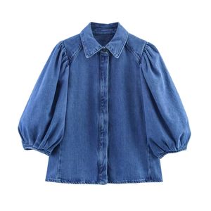 Blusa de Moda para Mujer, Camisa de Mezclilla de Alta Calidad, Manga Larga, Transpirable, de Algodón, Ropa Casual para Mujer - Product Image 1