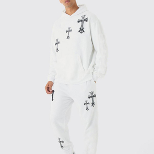 Survêtement de jogging à capuche de haute qualité pour hommes, ensemble de survêtement de jogging pour adultes en gros, survêtement de sport d'entraînement pas cher - Product Image 1