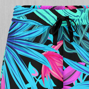 Pantalones Cortos con Estampado Floral Colorido, Cintura con Cordón Ajustable, Corte Medio, Tejido de Poliéster, Estilo Casual, Transpirables, con Bolsillos - Product Image 3