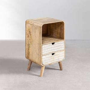 Mesita de noche Vandana Arion Sierra de madera de mango - Product Image 3
