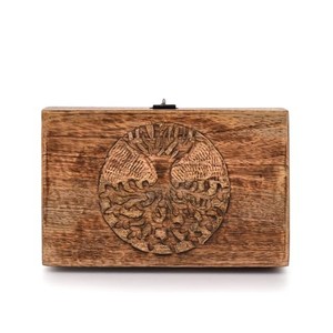 Caja de Joyería de Madera de Mango Hecha a Mano con Espejo - Venta al por Mayor B2B - Product Image 3