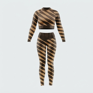 Conjuntos de Yoga para Mujer Ligeros con Logotipo Personalizado a Precio Razonable, Leggings de Cintura Alta, Sujetador Deportivo Racerback, Sin Costuras - Product Image 2