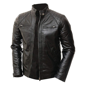 Men Leather Jacket High Quality Leather <b>Coat</b> Premium Comfortable Lining Durable Outerwear Classic Design For Winter Travel - Product Image 4