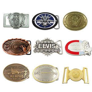 Elegante hebilla de cinturón de metal de recuerdo con logotipo personalizado y diseño sin color Sin MOQ Hebilla de cinturón de aleación de zinc - Product Image 6