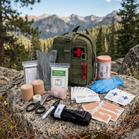 Trousse de premiers secours tactique IFAK, sac médical pour traumatismes avec garrot et attelle, équipement de survie d'urgence pour le camping, la randonnée et les situations d'urgence