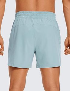 Shorts de sport pour homme, couleur bleu uni, respirants, en coton et nylon, très demandés, pour la gym, l'entraînement et la course à pied. - Product Image 5