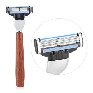 Ensemble de rasage manuel 4 en 1, kit de rasage avec brosse à raser pour hommes, pour la salle de bain, avec design moderne et logo personnalisé - Product Image 5