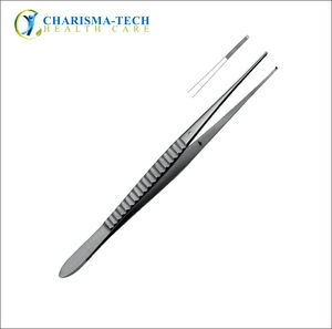 Pinzas de Disección CHARISMA-TECH 1x2 Dientes Cruzados Dentados, de Acero Inoxidable para Tejido Quirúrgico, Certificación CE, Uso Médico - Product Image 3