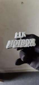 Collar con colgante de letras grandes estilo Hotbox, con incrustaciones de circonitas, tipo placa con nombre, letras 3D de doble capa con efecto burbuja, dije de moissanita personalizado - Product Image 3