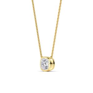 Pendentif solitaire en diamant de laboratoire de qualité supérieure, taille coussin carrée 2,08 CTW, or rose 9 carats, bijoux fins, cadeau d'anniversaire - Product Image 2