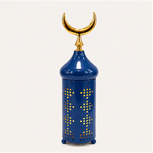 Luxury Ramadan Minaret Decoration Metal Iron Table Centerpiece Islamic Eid Mubarak Candle <b>Lantern</b> Holder with <b>Gold</b> Crescent Moon - Product Image 5