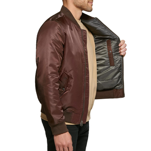 Hot Sale Winter Warm Men's Bomber <b>Canvas</b> Jacket Solid Zipper Stand Collar Low MOQ 2026 Latest Model - Product Image 6