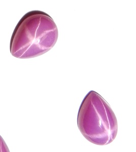 Rubis Étoilé Rose Poire 6x8 mm 1,5 Carat Créé en Laboratoire Poli Opaque Cabochon avec Effet Étoile à 6 Branches pour la Fabrication de Bijoux - Product Image 6
