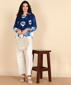 Camisa Maaesa para Mujer, de Rayón, Hecha a Mano, con Cuello Abotonado, Manga Larga, Estilo Casual, Corte Regular, para Primavera/Verano - Product Image 4