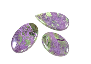 High Quality Radha Arts Natural Stichtite Cabochon Stone Green Purple 20-35mm Loose Gemstone for Meditation <b>Healing</b> Jewellery - Product Image 3