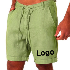 Drawstring Pocketed Cuffed <b>Men</b> <b>Shorts</b> Casual Comfortable Custom Front Logo OEM ODM Wholesale <b>Woven</b> 100% Polyester Mid Breathable - Product Image 6