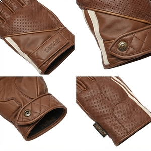Gants de conduite en cuir brun vintage perforés Hashbloom International avec une adhérence améliorée pour une utilisation en extérieur et pour le sport - Product Image 4