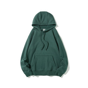 เสื้อฮู้ดผู้ชายสีแดงทรงหลวม ผ้าฝ้ายเฟรนช์เทอร์รี่ สวมใส่สบาย มีกระเป๋า เหมาะสำหรับฤดูหนาว พิมพ์ลายดิจิทัล ปักลาย - Product Image 6