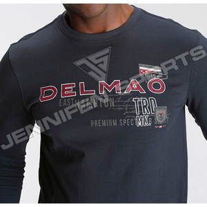 Camiseta de Hombre de Manga Larga, Talla Grande, 100% Algodón, 240 g/m², Transpirable, Ligera, de Secado Rápido, con Logotipo Personalizado, Venta al Por Mayor - Product Image 4