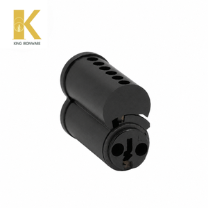 Cilindro de cerradura SFIC de repuesto rápido, latón negro mate, 6 pines, ranura en L, para seguridad de puertas comerciales - Product Image 2