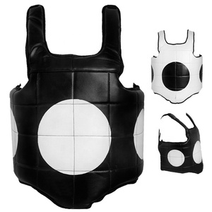 Protector de Pecho para Boxeo Blue Lawd Sports, Chaleco de Entrenamiento de Artes Marciales de Cuero Transpirable, Ajustable, con Logotipo Personalizado - Product Image 1